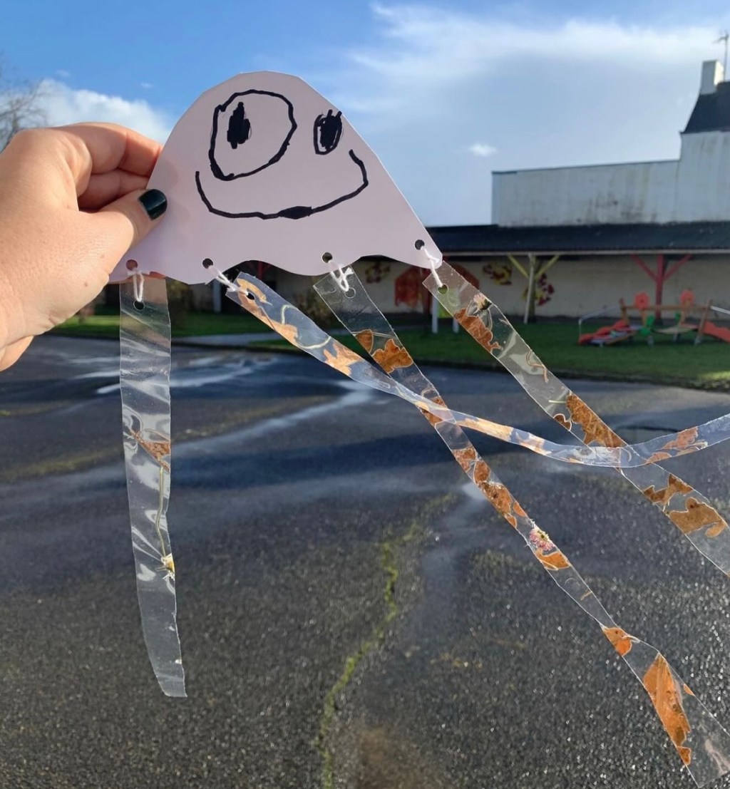 LES MÉDUSES DU DEHORS: Créer des méduses d&rsquo;automne avec des éléments&nbsp;naturels